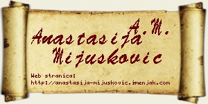 Anastasija Mijušković vizit kartica